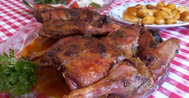 Pato assado no forno